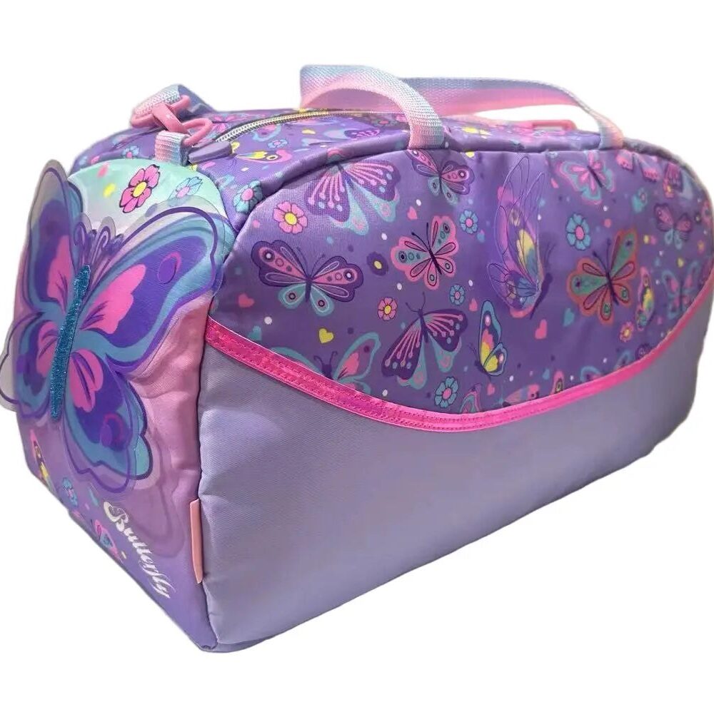 Purple Butterfly Weekend Travel Duffle Bag