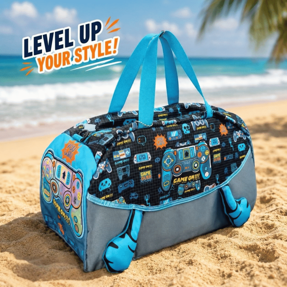 Blue Gamer Weekend Travel Duffle Bag