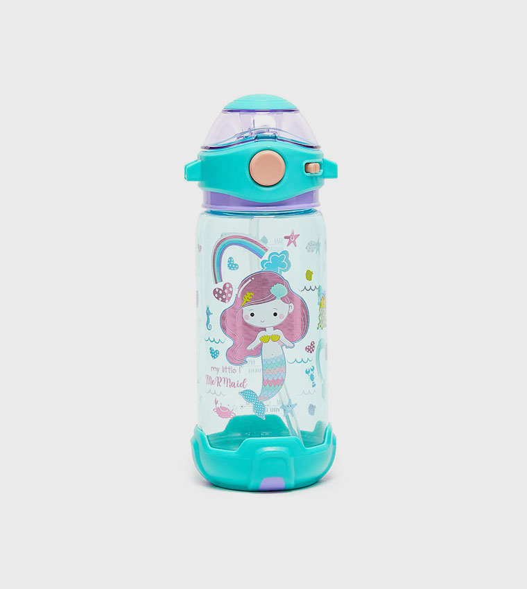Mint Mermaid Straw Cup with Shoulder Strap